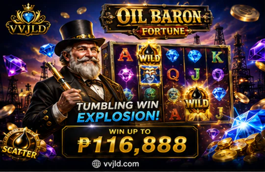 VVJL Slot interface with reels, symbols, paytable access and spin controls